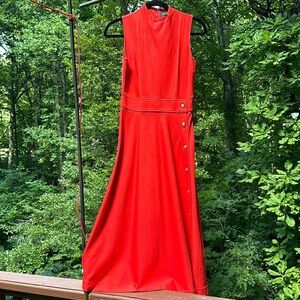 RALPH LAUREN - Red Midi Dress XS/TP